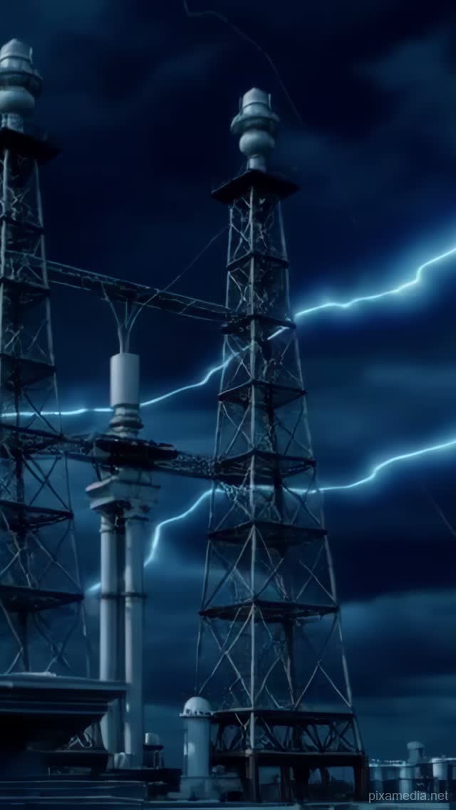 Electric Storm Over Substation - Lightning & Energy AI stock